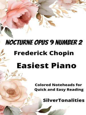 cover image of Nocturne Opus 9 Number 2 Piano Sheet Music with Colored Notation